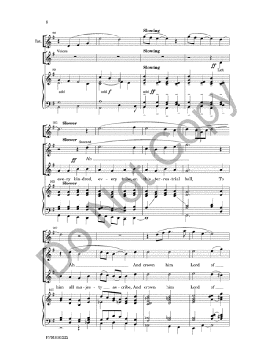 All Hail the Power of Jesus' Name 4-Part scores gallery preview page 9
