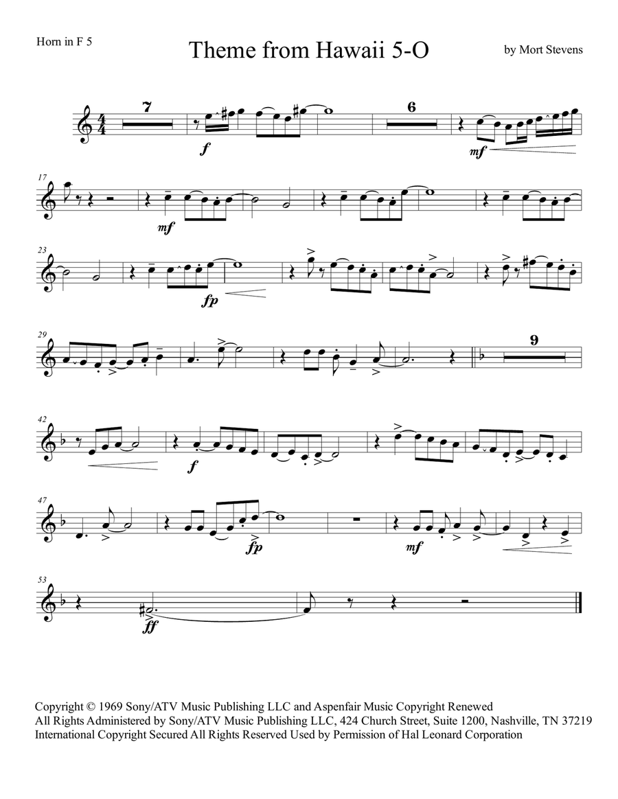 Hawaii Five-O Theme Hawaii Five-O Theme Chamber Orchestra scores gallery preview page 5