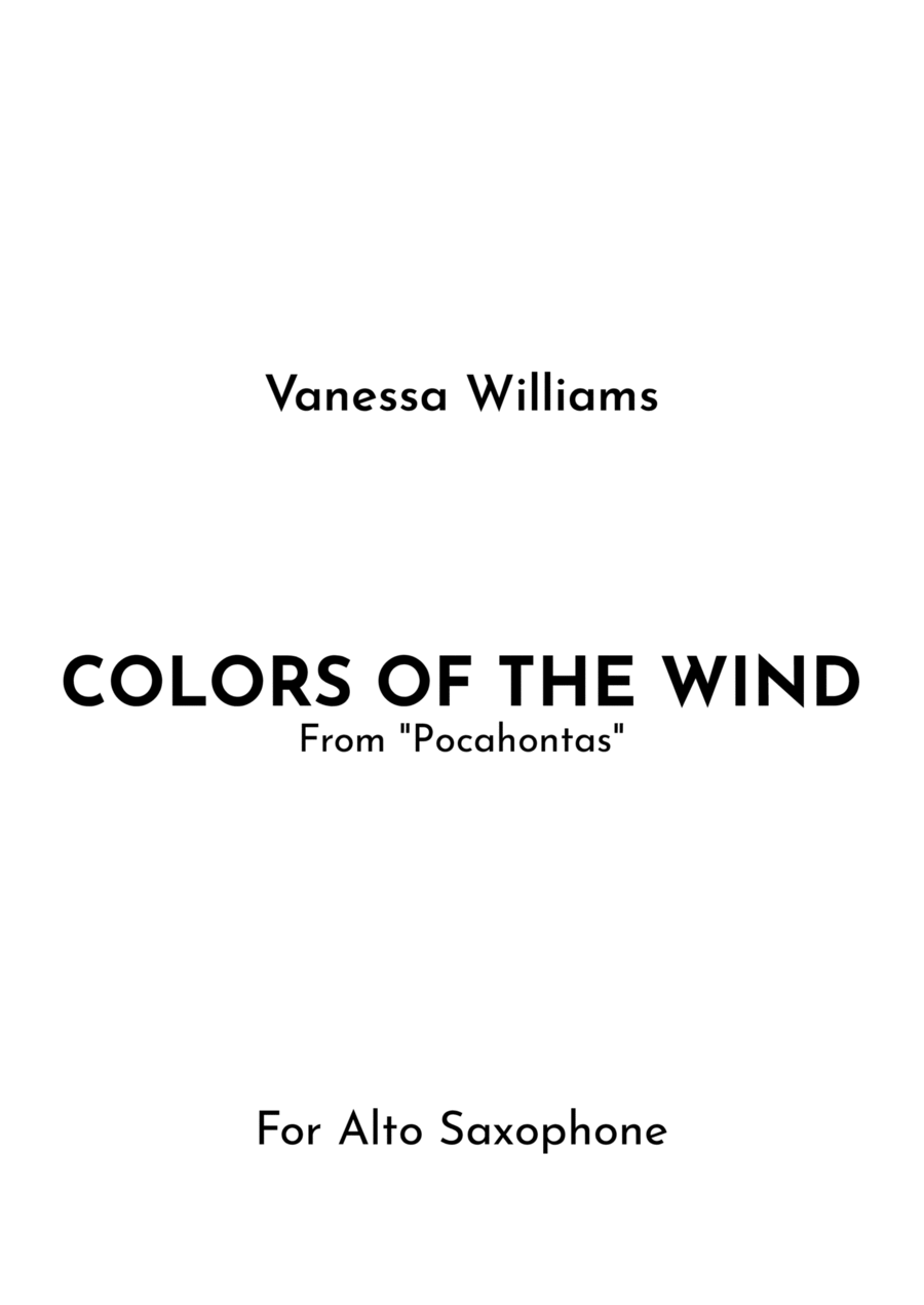Colors Of The Wind Alto Saxophone scores gallery preview page 1