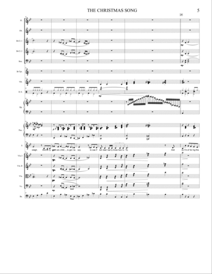 The Christmas Song (chestnuts Roasting On An Open Fire) Full Orchestra scores gallery preview page 6