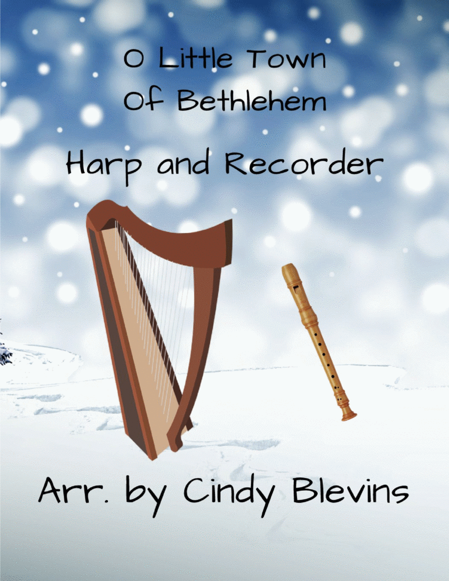 O Little Town Of Bethlehem, Harp and Recorder Recorder scores gallery preview page 1