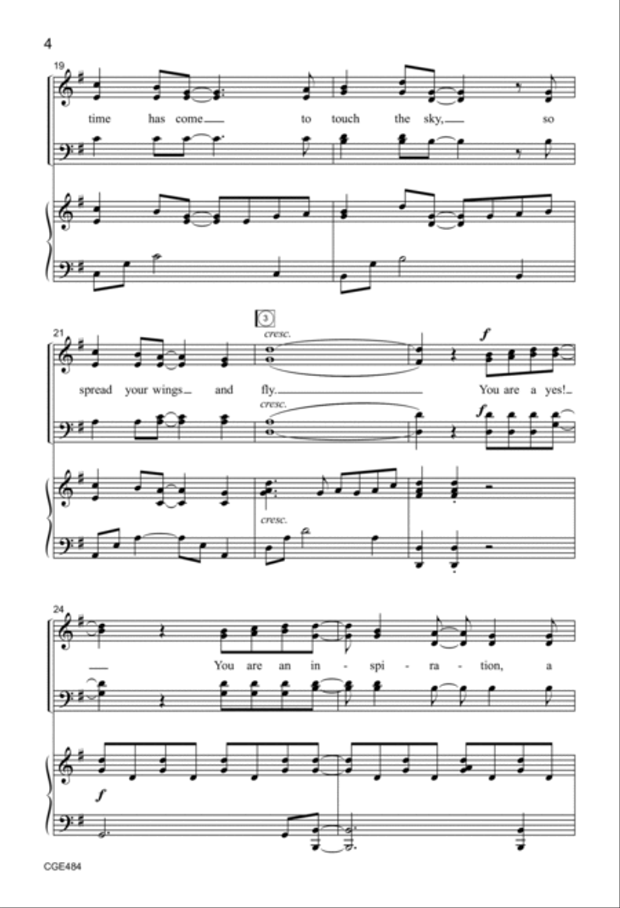 You Are a Yes! 4-Part scores gallery preview page 4