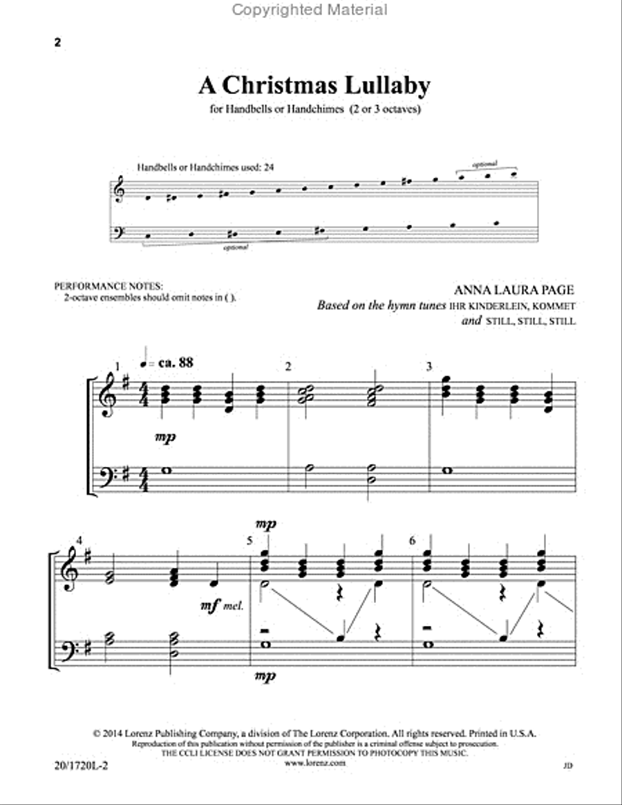 A Christmas Lullaby 3-Octaves scores gallery preview page 2
