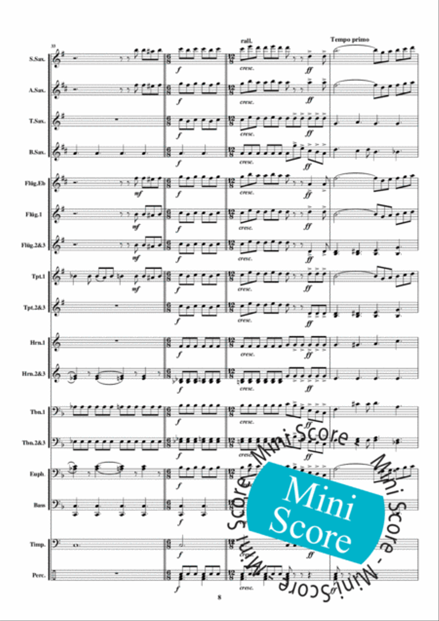 Regina Coeli Fanfare Band scores gallery preview page 14