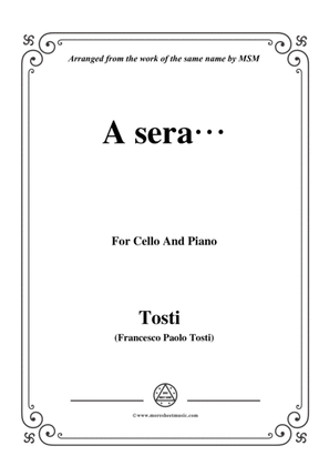Book cover for Tosti-A sera, for Cello and Piano