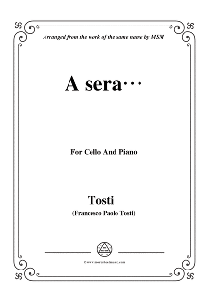 Tosti-A sera, for Cello and Piano image number null