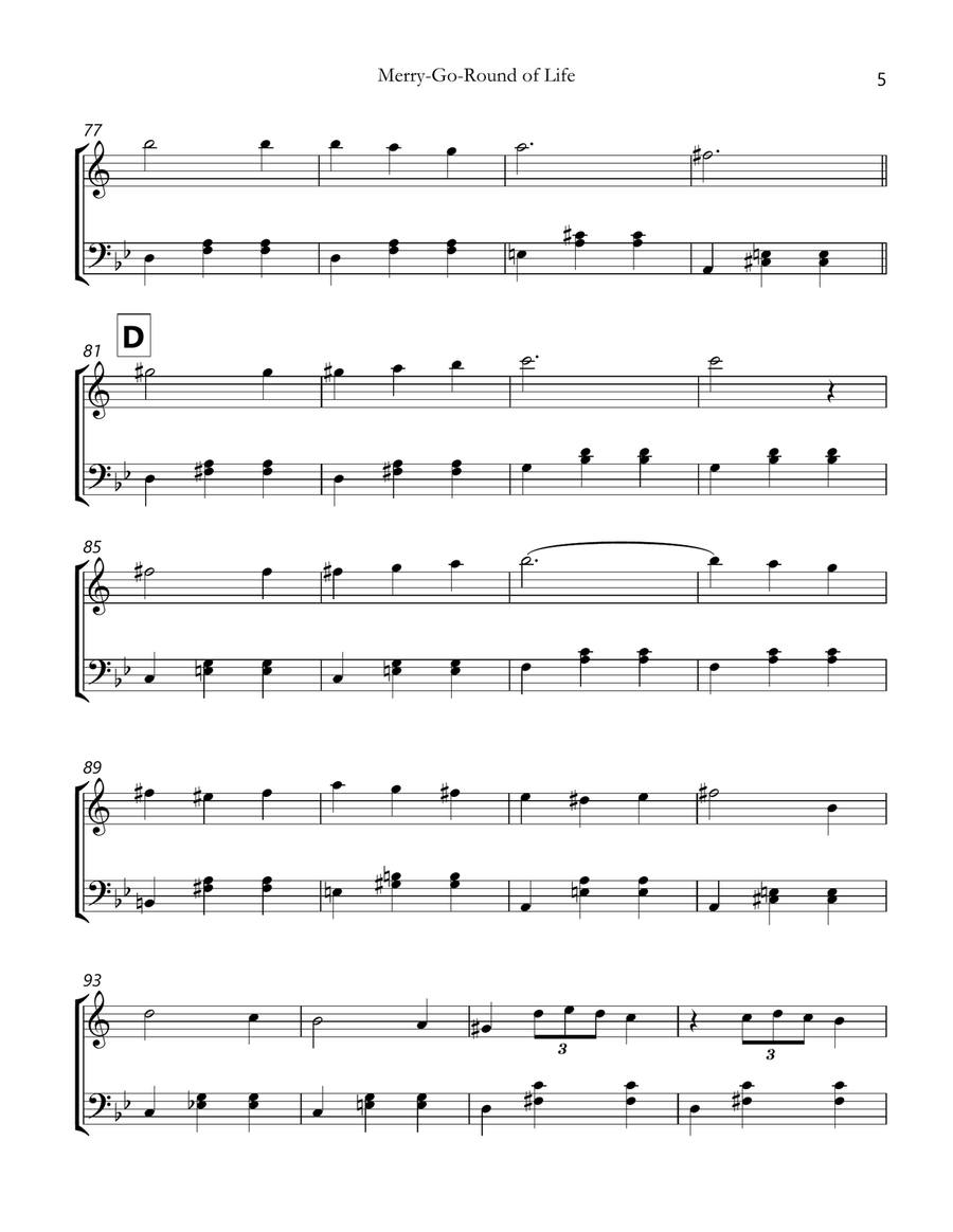 Merry-go-round Of Life B-Flat Clarinet scores gallery preview page 5
