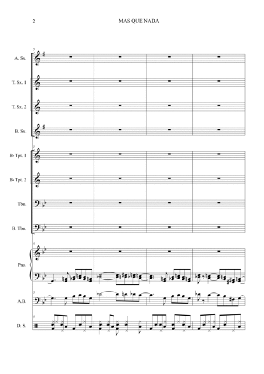 Mas Que Nada Mas Que Nada Jazz Ensemble scores gallery preview page 2