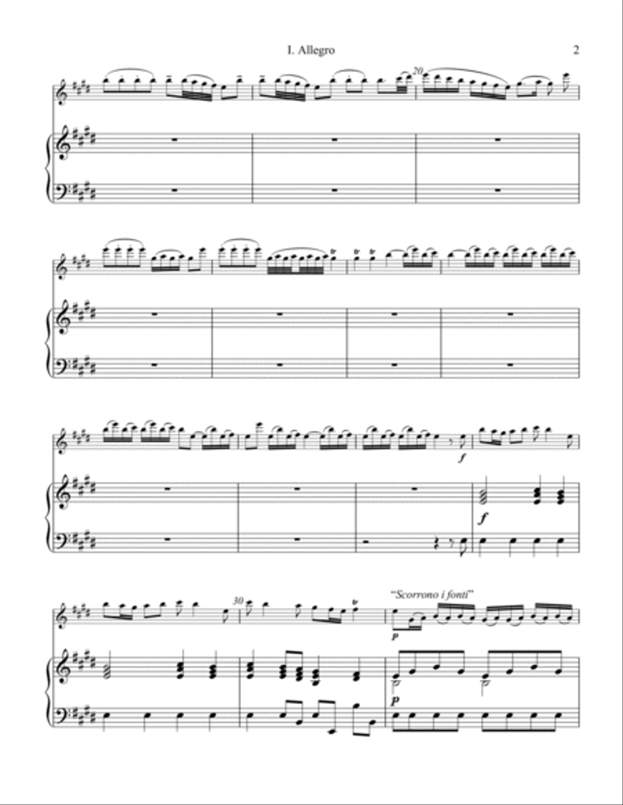 Allegro (i) from La Primavera (Spring) RV. 269 for violin and piano Violin Solo scores gallery preview page 2