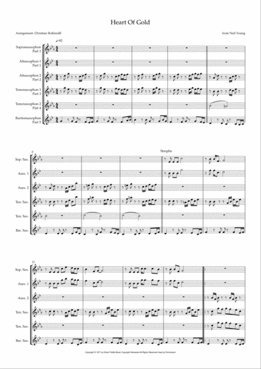 Heart Of Gold Woodwind Quintet scores gallery preview page 2