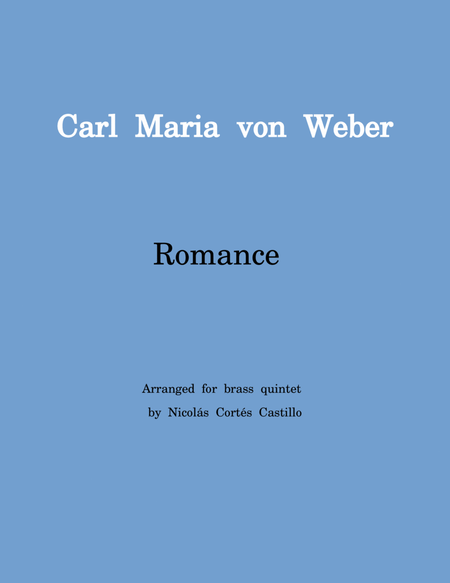 Carl Maria von Weber Romance for Trombone - Brass Quintet image number null