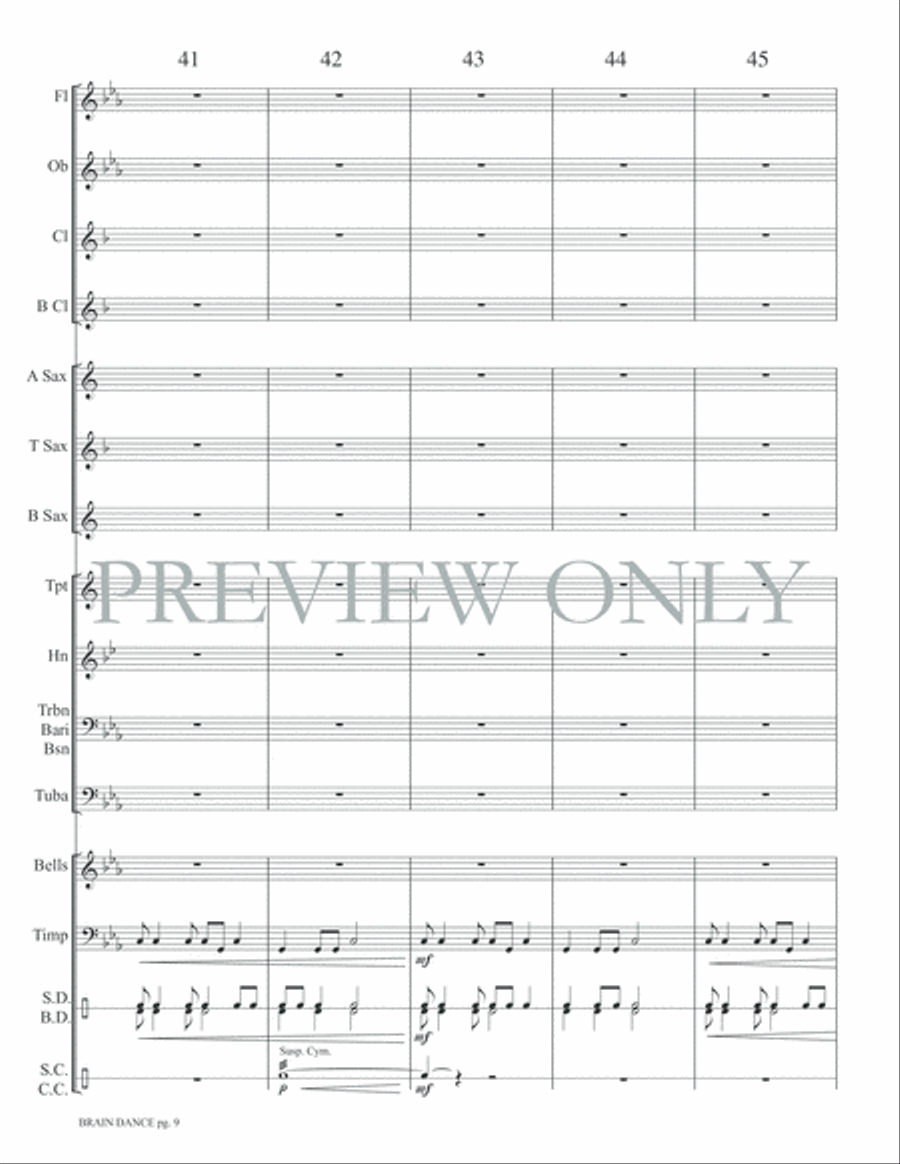 Brain Dance Brain Dance Concert Band scores gallery preview page 12