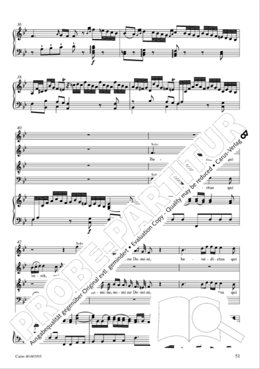 Grosse Orgelsolomesse in Es 4-Part scores gallery preview page 52