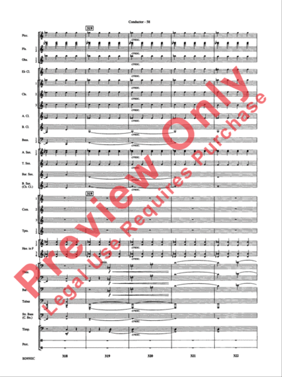Symphony No. 3 for Band Concert Band scores gallery preview page 61