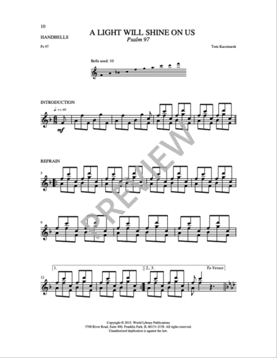 A Light Will Shine on Us This Day: Psalm 97 4-Part scores gallery preview page 9