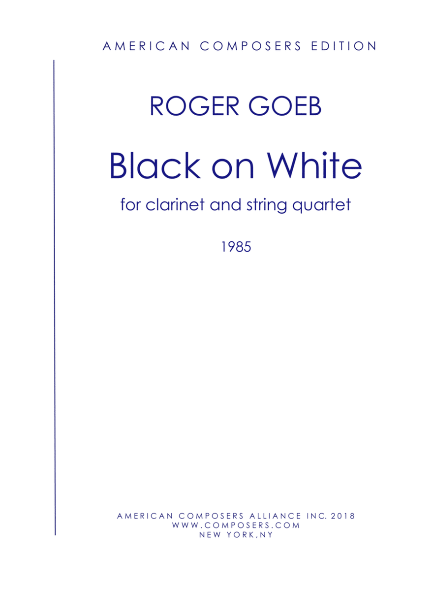 [Goeb] Black on White