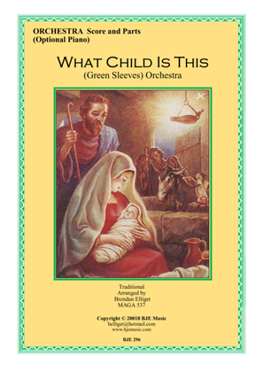 Book cover for What Child Is This (Green Sleeves) - Orchestra Score and Parts PDF