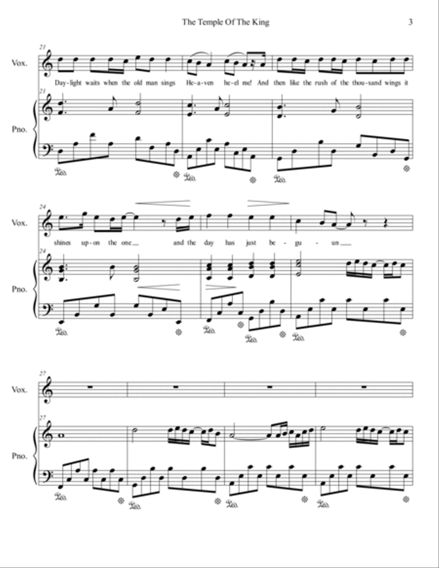 The Temple Of The King Voice scores gallery preview page 4