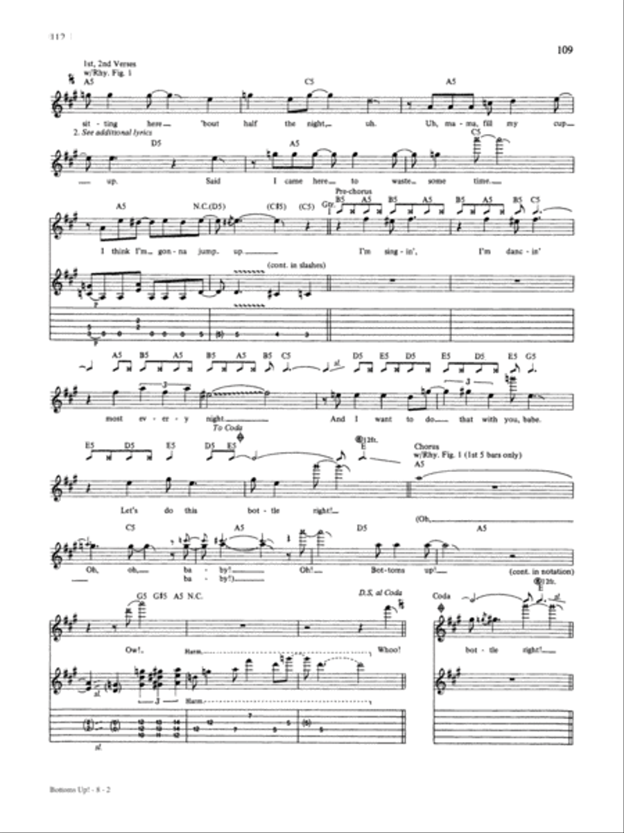 Bottoms Up! Guitar Tablature scores gallery preview page 2