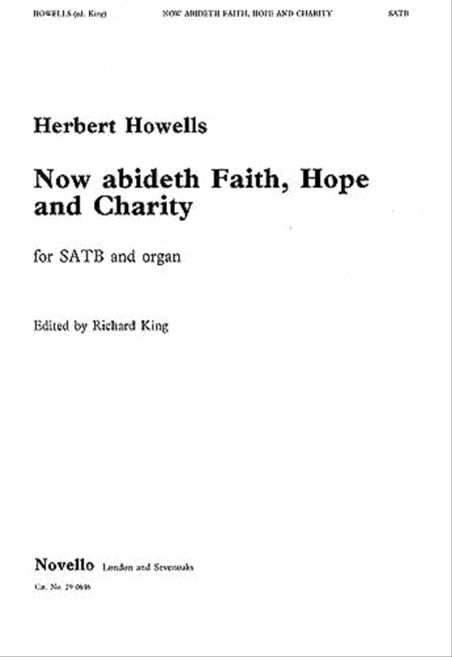 Now Abideth Faith, Hope and Charity 4-Part scores gallery preview page 1