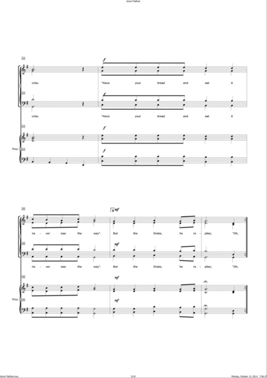 Sylvie Flatfoot Sylvie Flatfoot 4-Part scores gallery preview page 5