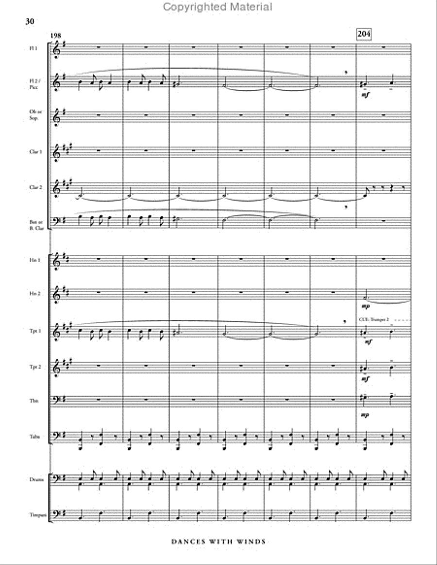 Dances with Winds Dances with Winds Concert Band scores gallery preview page 36