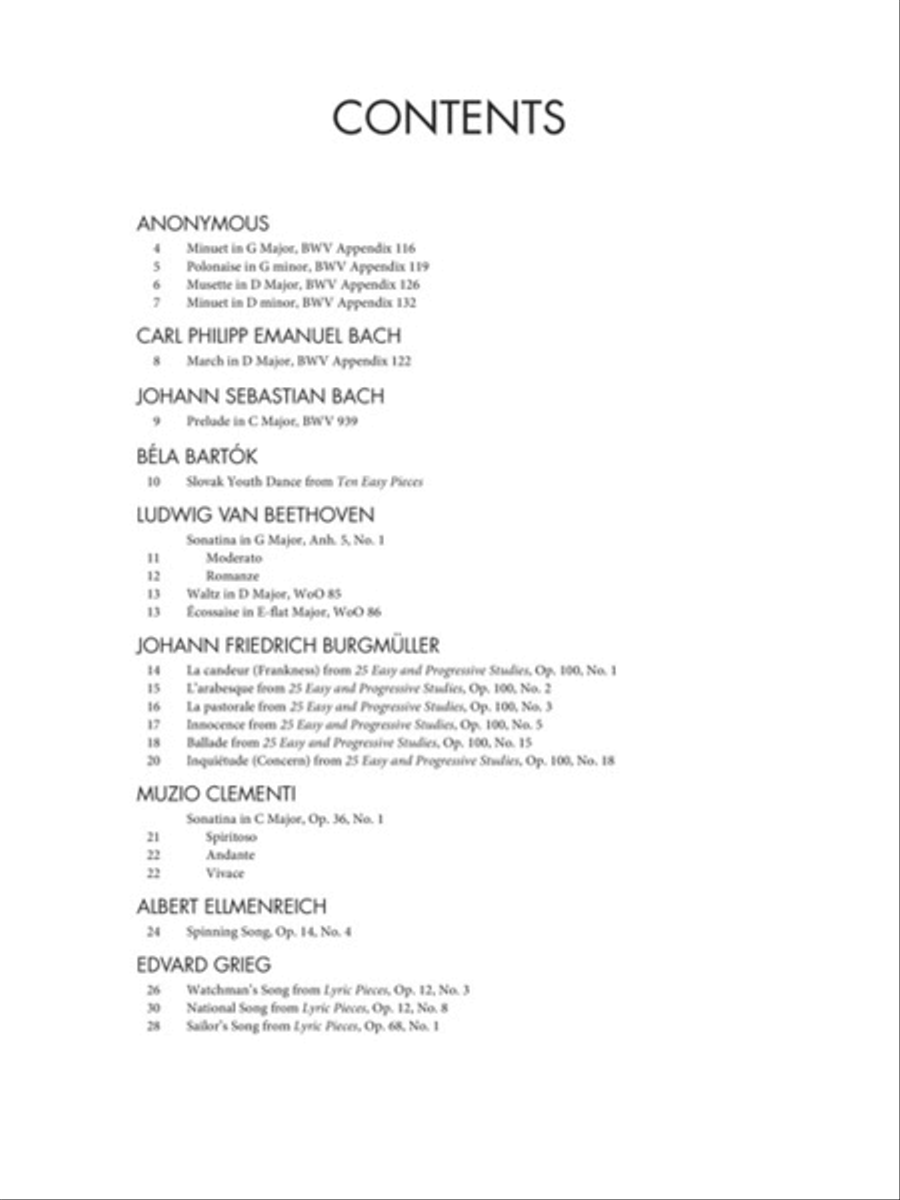 Selected Piano Masterpieces – Early Intermediate Level Piano Solo scores gallery preview page 2