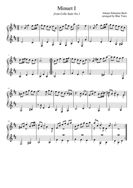 Minuet I from Cello Suite No. 1 (Johann Sebastian Bach)