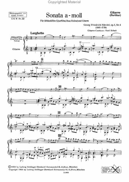 Sonata a-moll op. 1/4