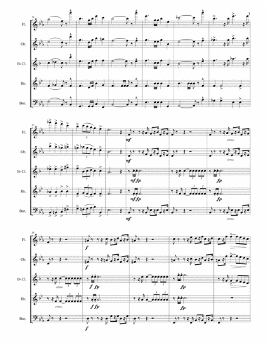 Triumphal March from Aida Woodwind Quintet scores gallery preview page 3