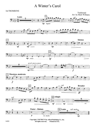 A Winter's Carol: 3rd Trombone