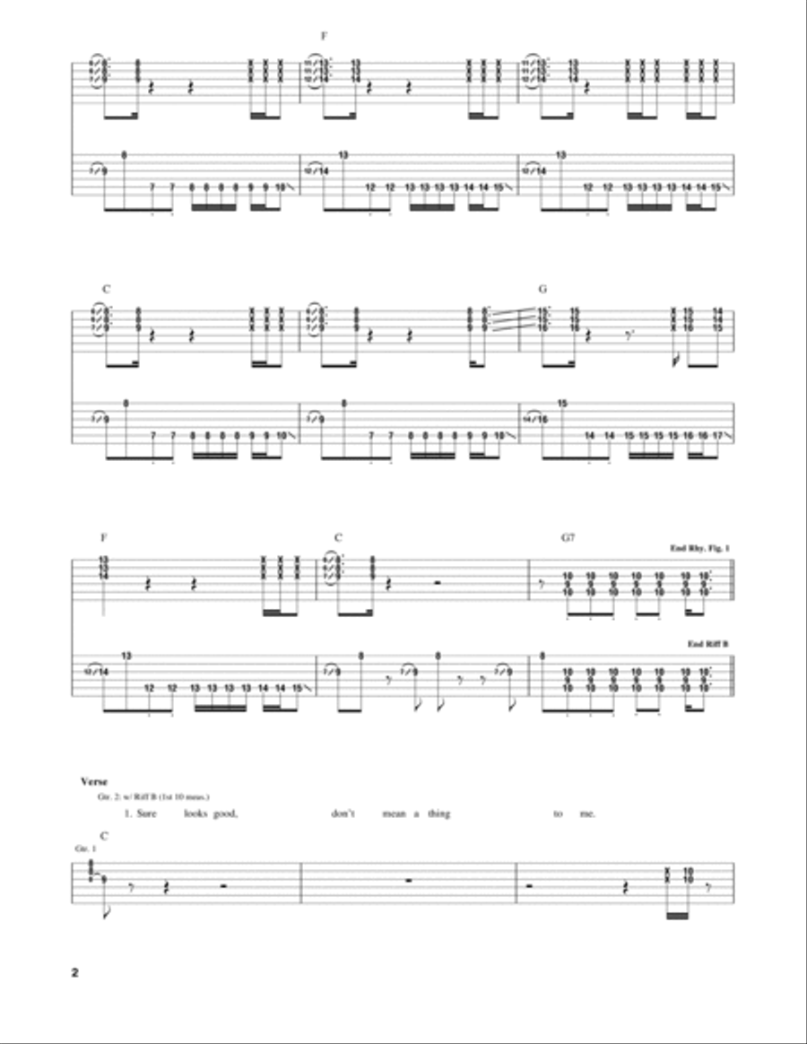 Shake For Me Electric Guitar scores gallery preview page 2
