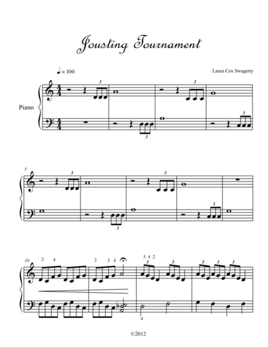 Jousting Tournament Piano Solo scores gallery preview page 1