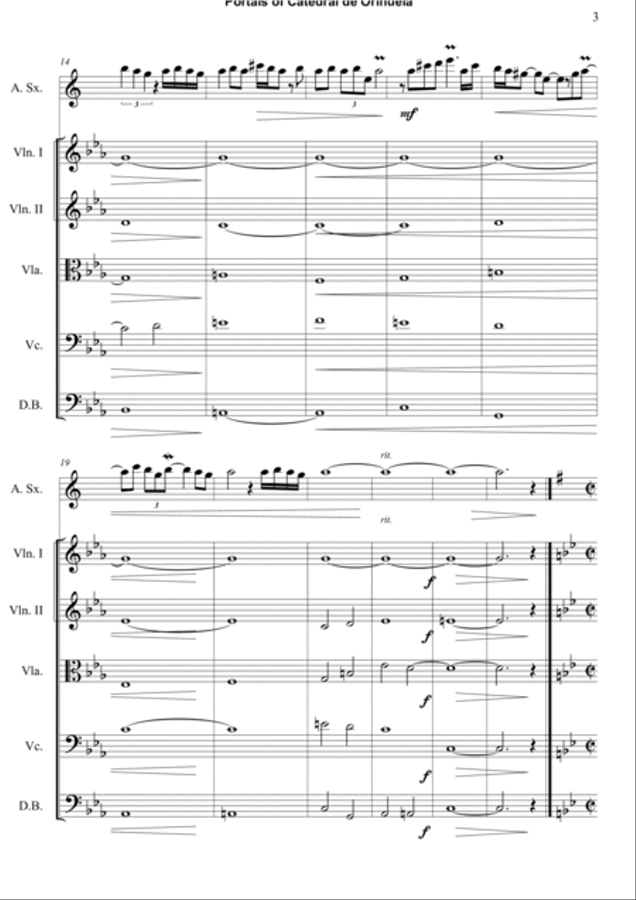 Portals of Catedral de Orihuela. Small Ensemble scores gallery preview page 3