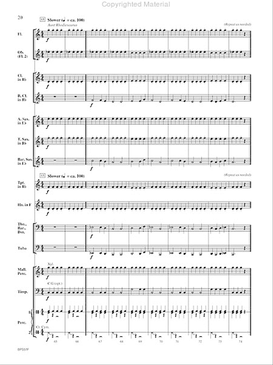 Aunt Rhodie's Diet Concert Band scores gallery preview page 21