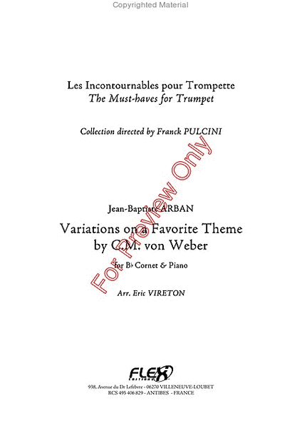 Variations On A Favorite Theme By C.M. Von Weber image number null