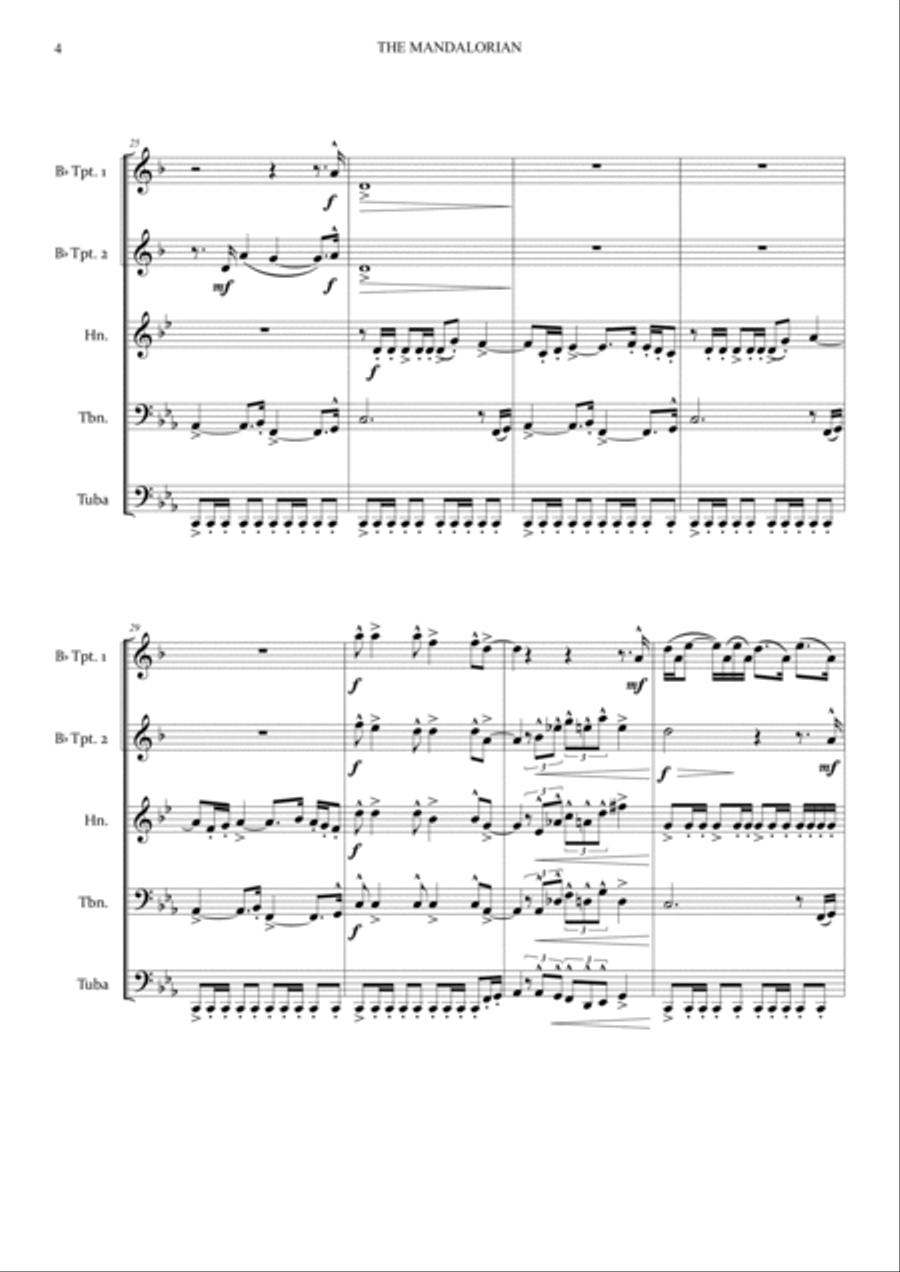 The Mandalorian Brass Ensemble scores gallery preview page 6