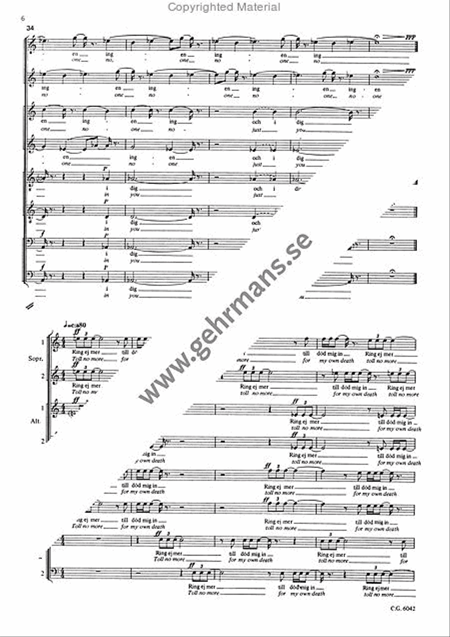 Tre elegier Tre elegier SSAATTBB scores gallery preview page 4
