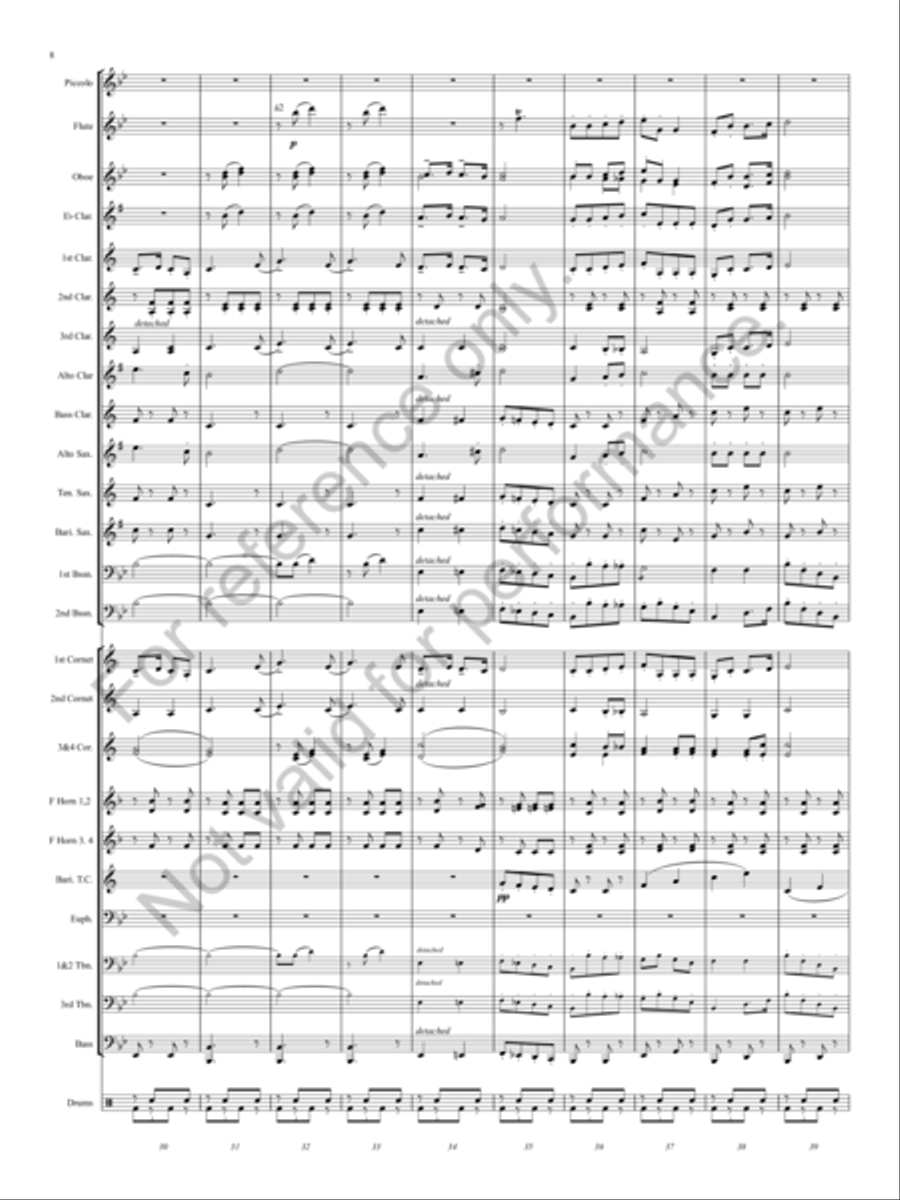 Marching Through Georgia Concert Band scores gallery preview page 5