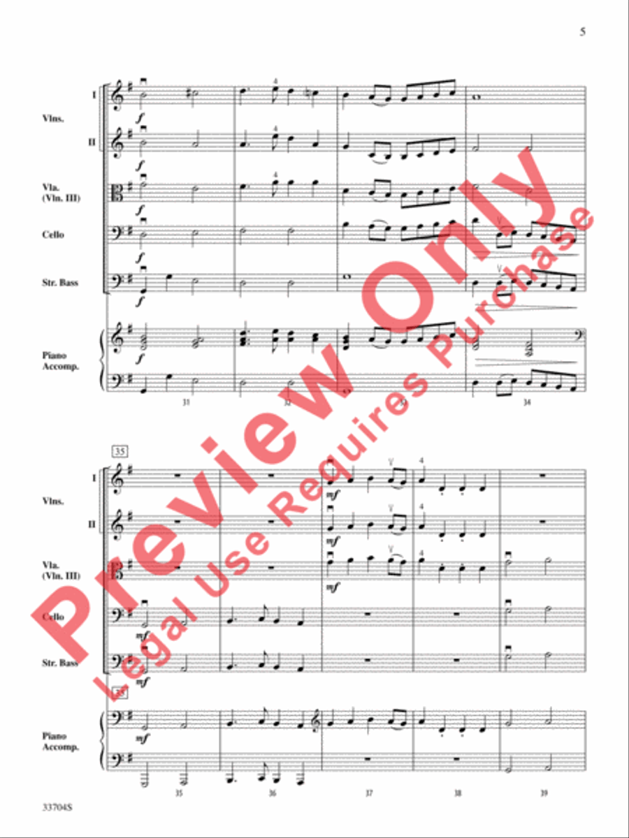 The Prince of Denmark's March String Orchestra scores gallery preview page 6
