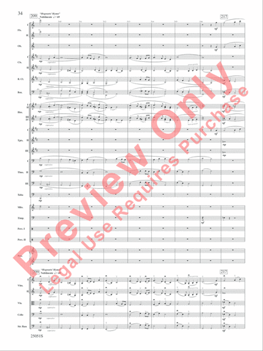 Harry Potter and the Goblet of Fire, Concert Suite from Full Orchestra scores gallery preview page 35