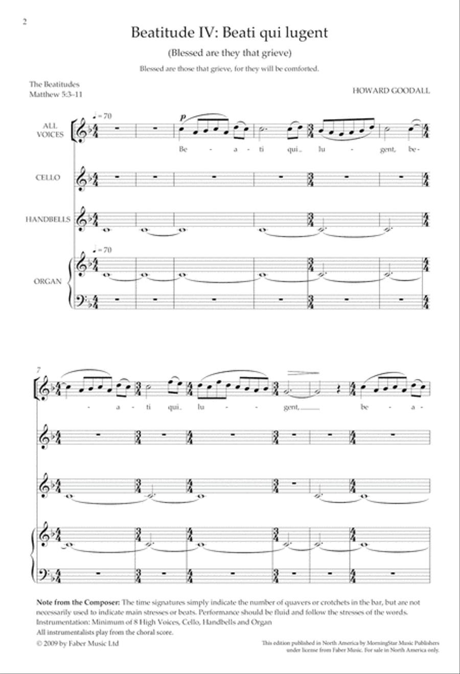 Beatitude IV: Beati qui lugent (Blessed are they that grieve) Women's Choir scores gallery preview page 2