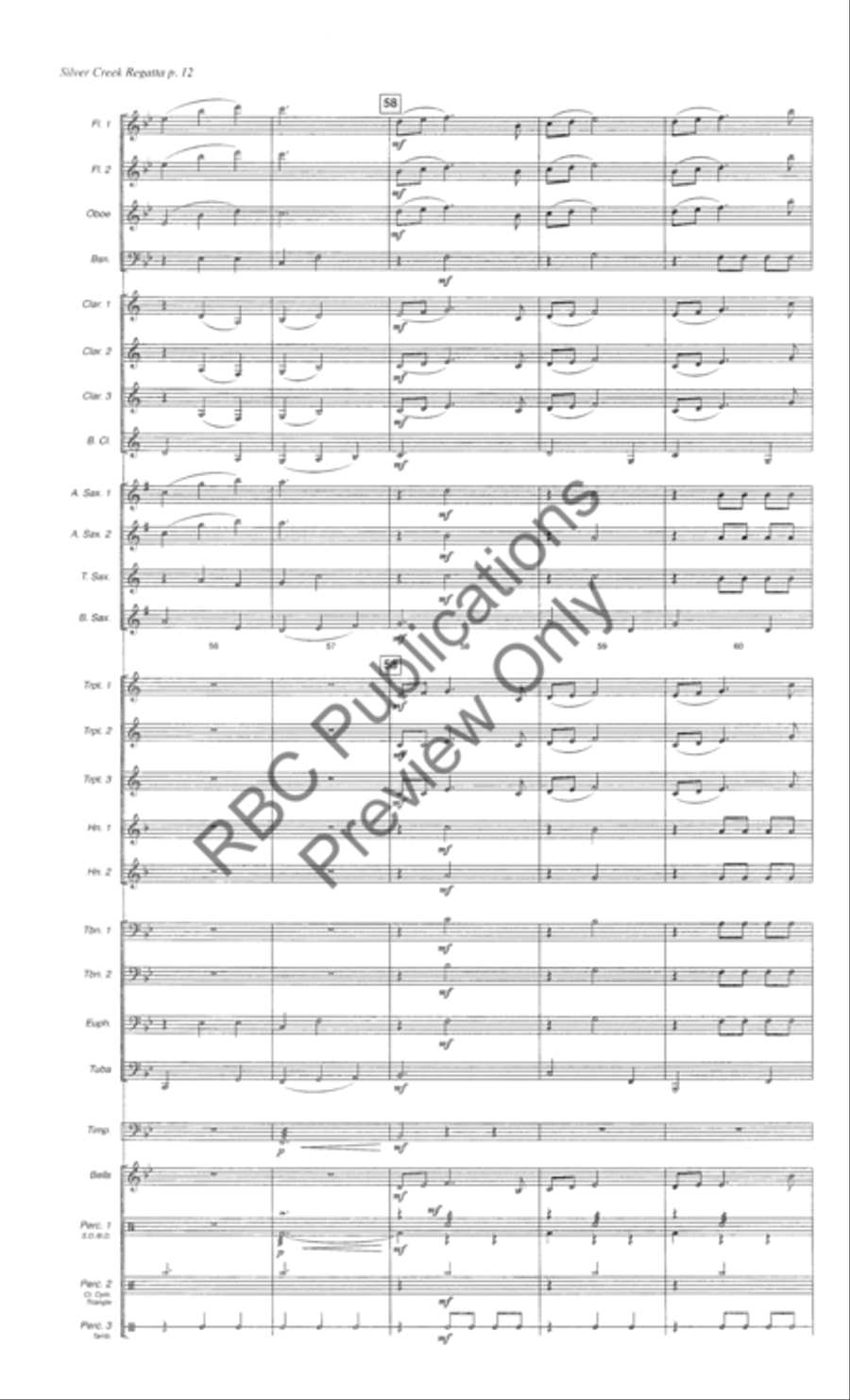 Silver Creek Regatta Concert Band scores gallery preview page 15