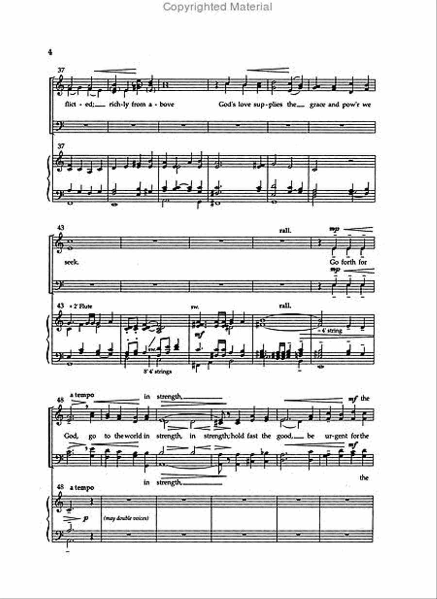 Go Forth for God 4-Part scores gallery preview page 4