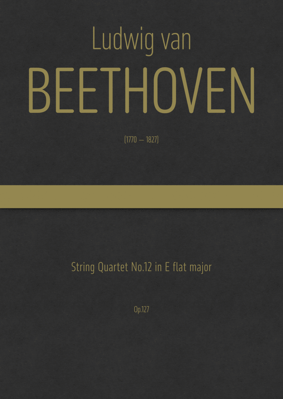 Beethoven - String Quartet No.12 in in E flat major, Op.127 String Quartet scores gallery preview page 1