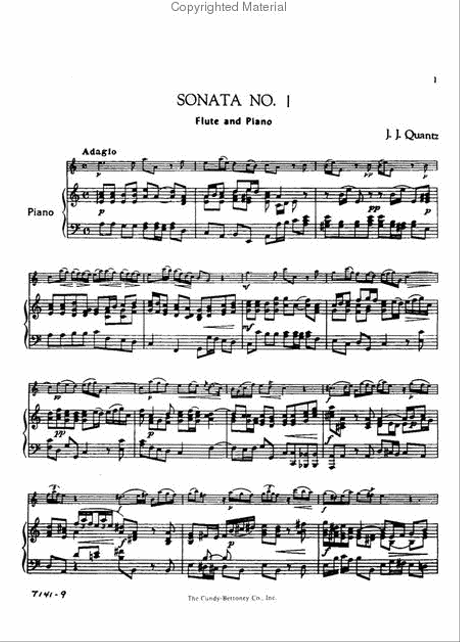 Sonata No. 1 in A Minor Flute Solo scores gallery preview page 2