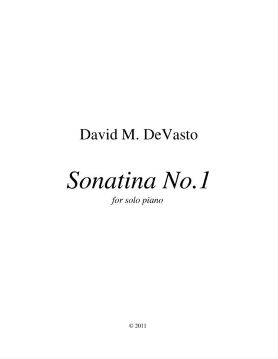 Sonatina No.1 Sonatina No.1 Piano Solo scores gallery preview page 1