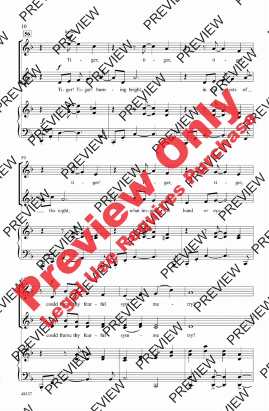 Tiger! Tiger! Women's Choir scores gallery preview page 9