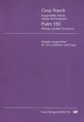 Book cover for Psalm 150 (Der 150. Psalm)