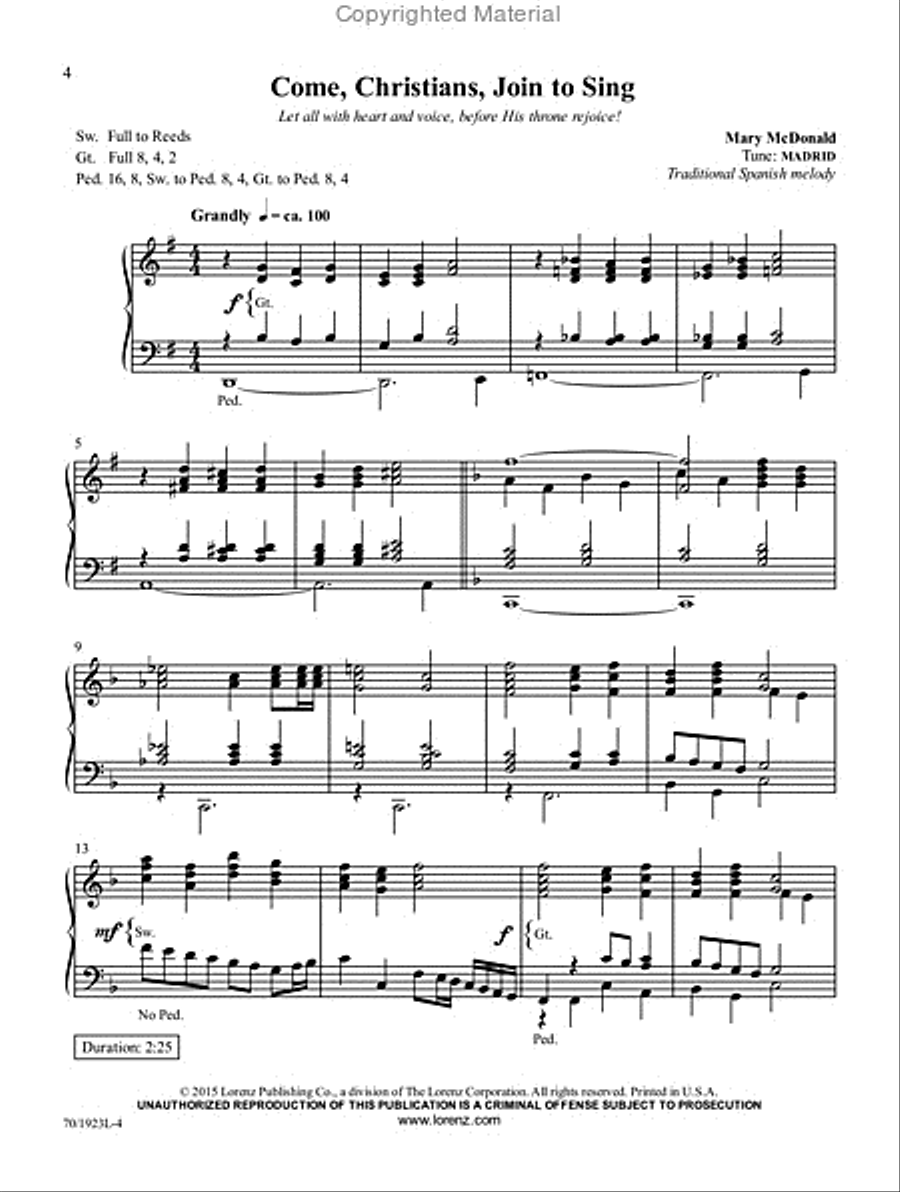 God Gave a Song God Gave a Song Organ Solo scores gallery preview page 2